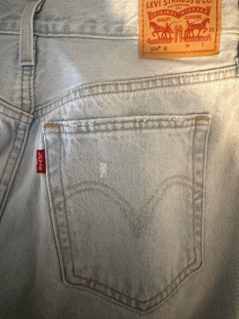 Levi's Light Wash Blue Straight Leg Jeans